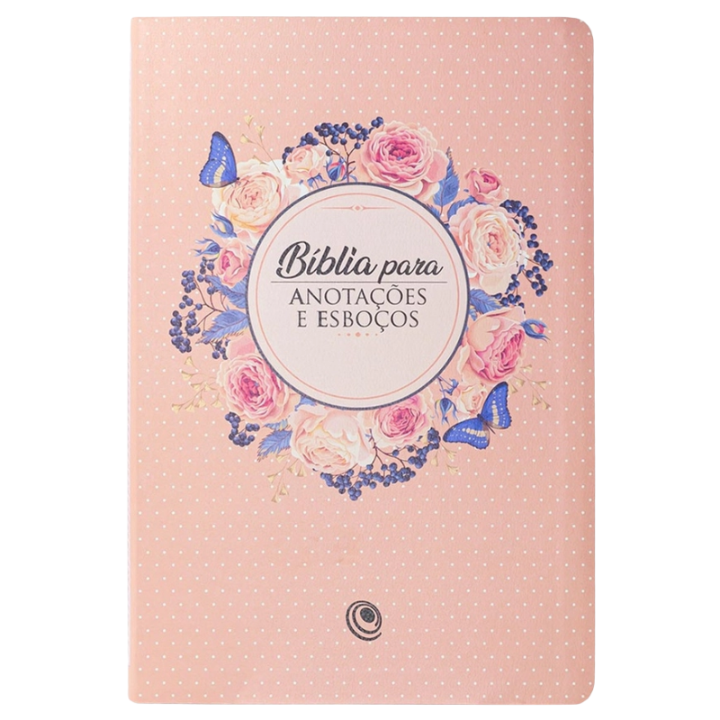 Bíblia Para Anotações e Esboços Rosa Floral