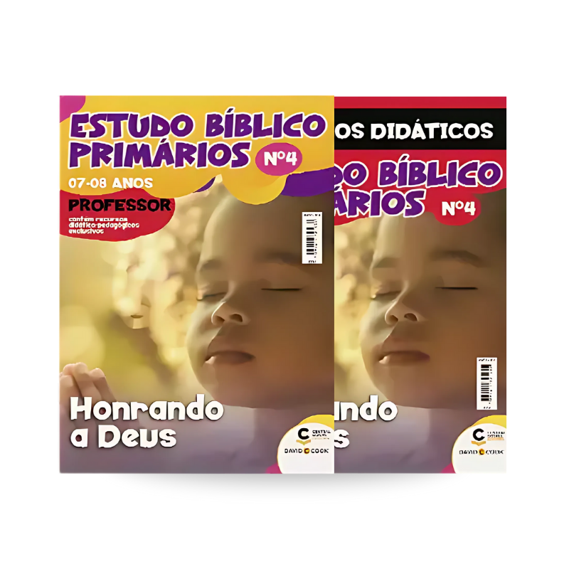 Kit do Professor Estudo Bíblico Primários 04 HONRANDO A DEUS - 07 A 08 ANOS