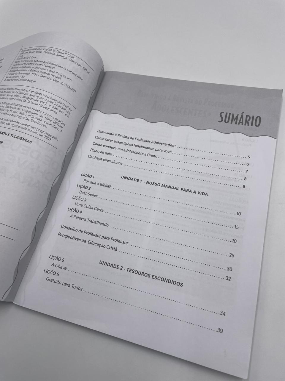 Revista EBD N01 - Adolescentes (15-17 anos) - Palavra de Deus Chave para a Vida - PROFESSOR