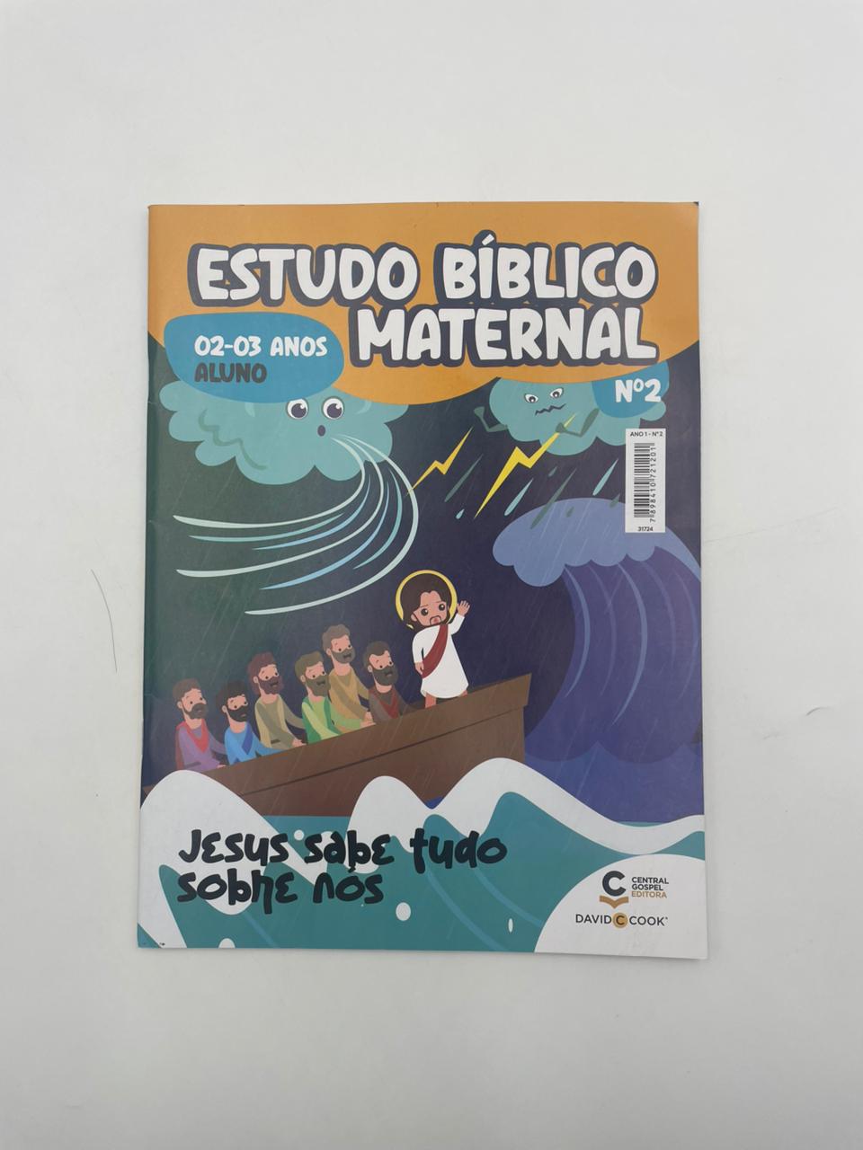 Revista EBD N02 Estudo Bíblico Maternal - Jesus Sabe Tudo Sobre Nós ALUNO