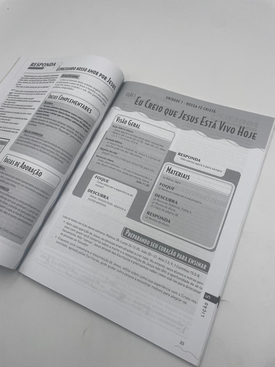 Revista EBD N03 Juniores (09 a 11 anos) - Nossa Vida Cristã  - PROFESSOR