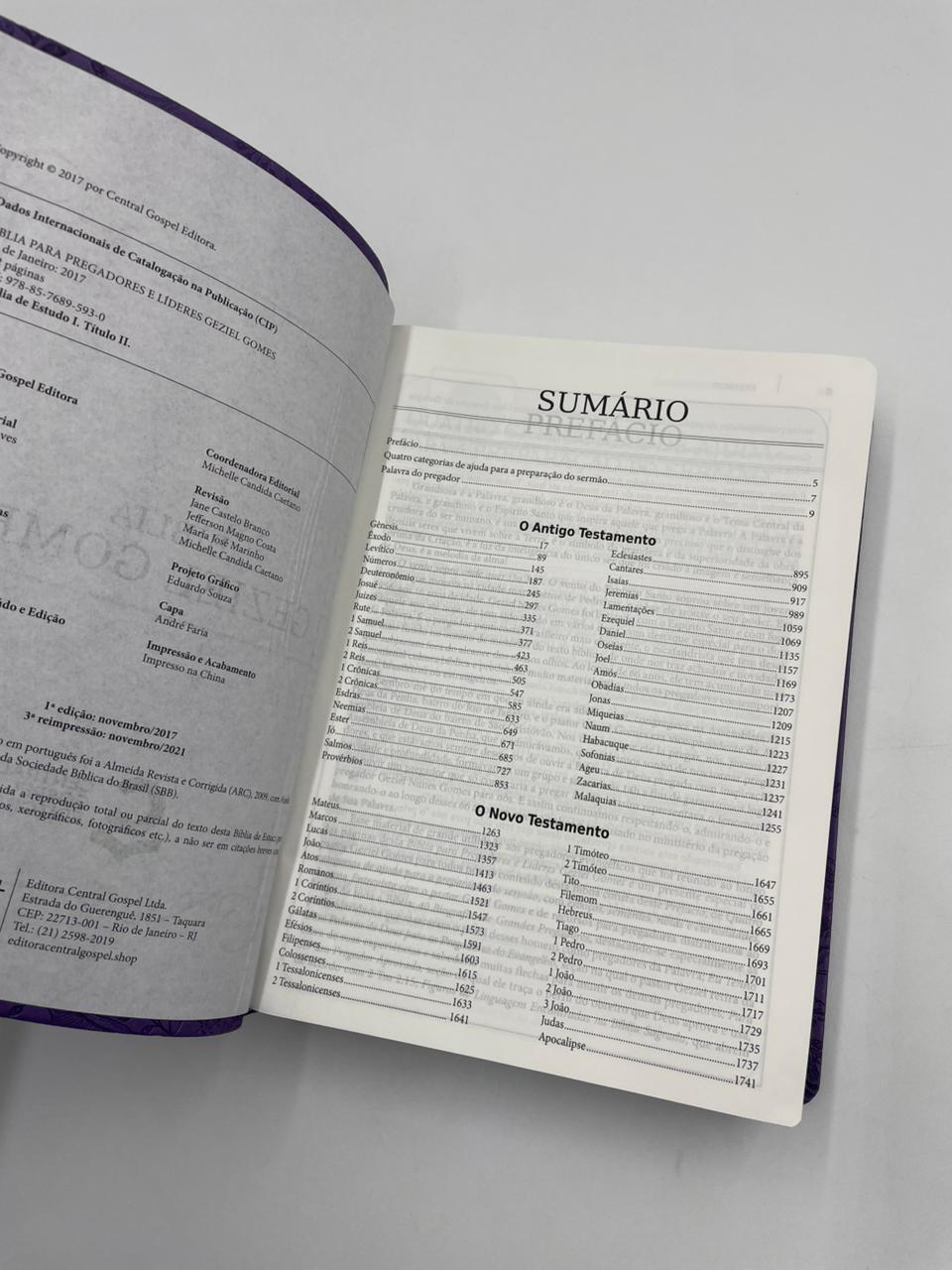 Bíblia Para Pregadoras e Lideres Geziel Gomes - Lilás (Capa Nova)